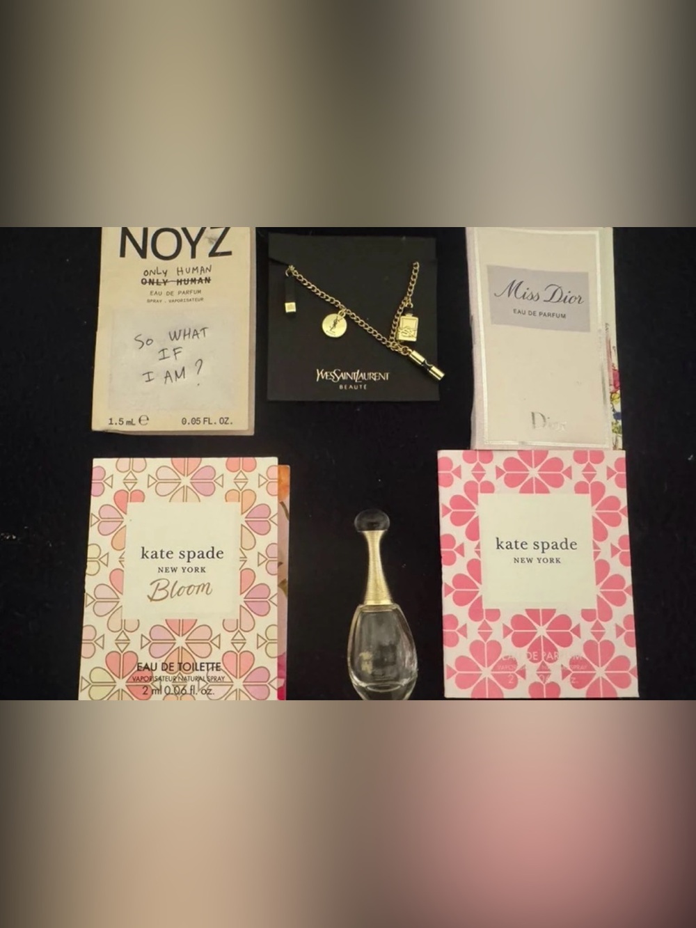 LUXURY PERFUME SAMPLE BUNDLE WITH YVES SAINT LAURENT DIOR NOYZ KATE SPADE! NEW!!